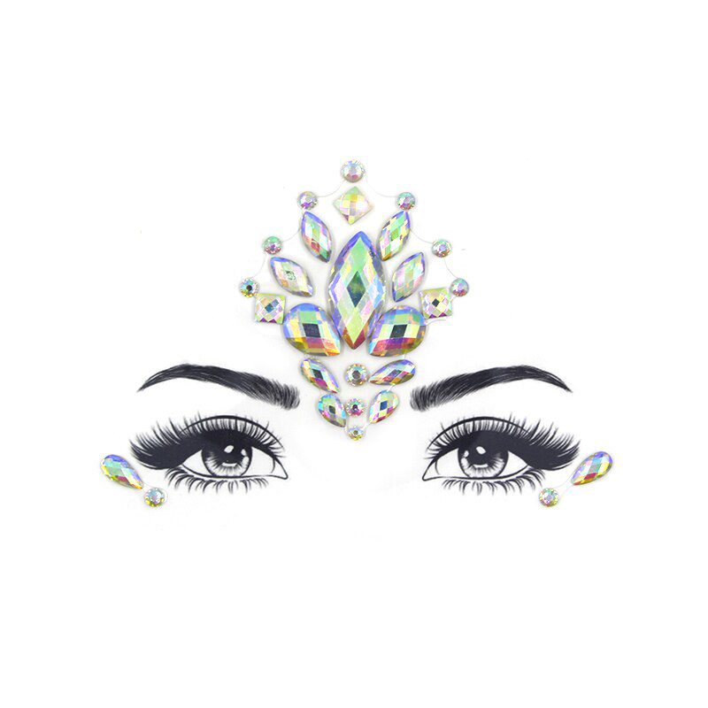 Face jewels sticker Make Up Adhesive Temporary Tattoo Body Art Gems ...