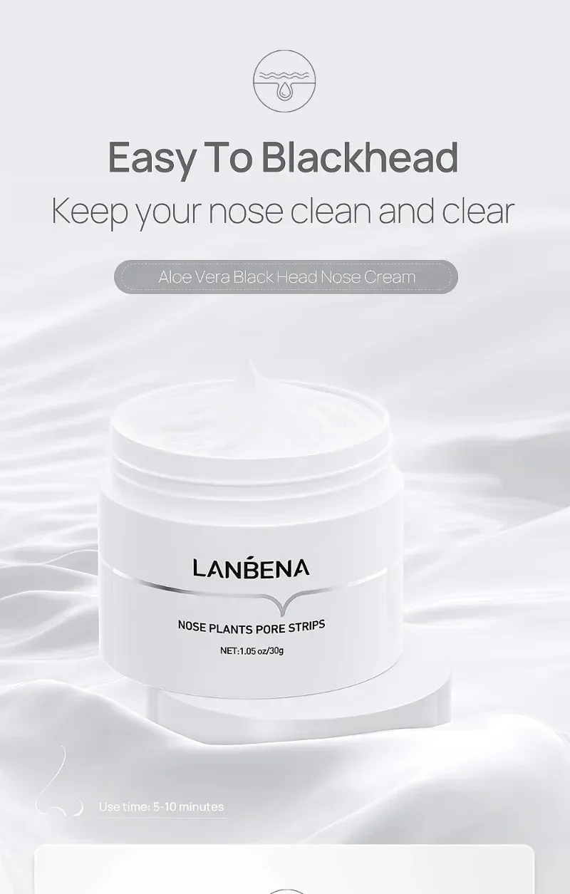 LANBENA White Black Blackhead Remove Mask Shrink Pore Nose Cleansing Stickers Peel Nasal Black Head Strips Face Skin Care Masks