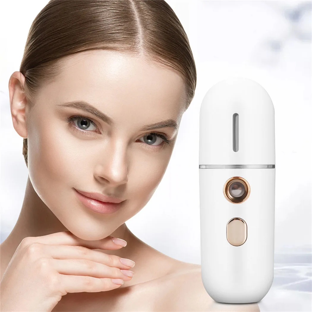 CkeyiN 30ml Mini Facial Steamer Mist Sprayer Nano Mister Hydrating Face Mist Spray Bottle Humidifier Spa Skin Care Moisturizing