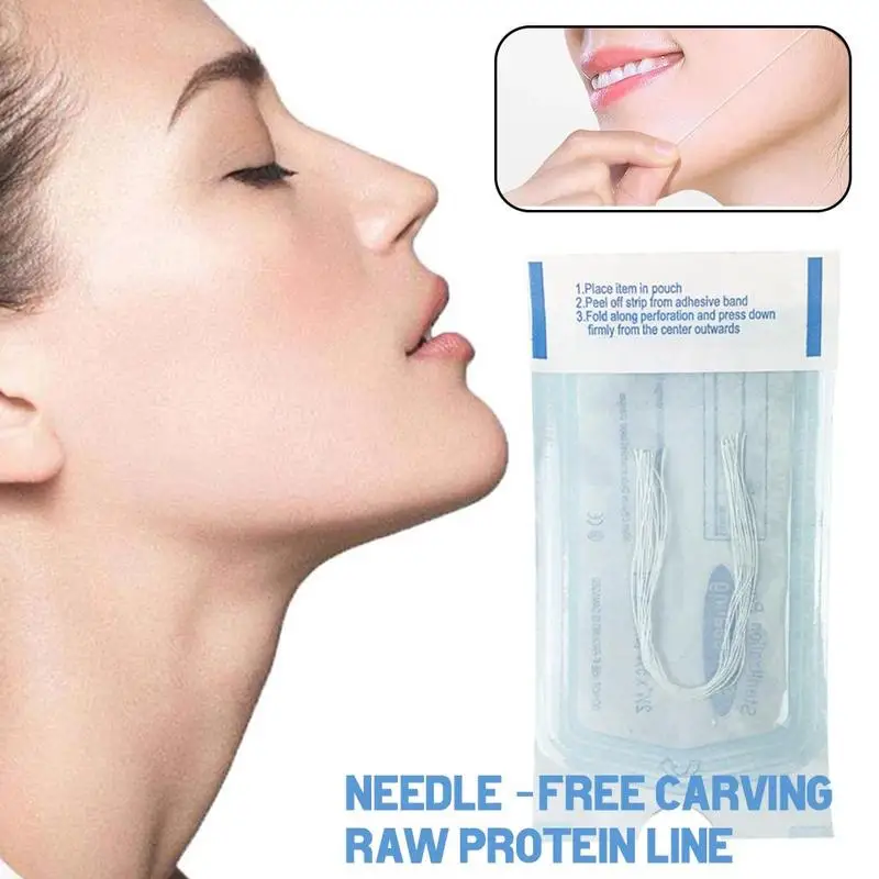 60/120pcs Absorbable No Needle Gold Protein Line Anti-wrinkle Face Filler Lift Firming Collagen Thread Anti-Aging Skin Care