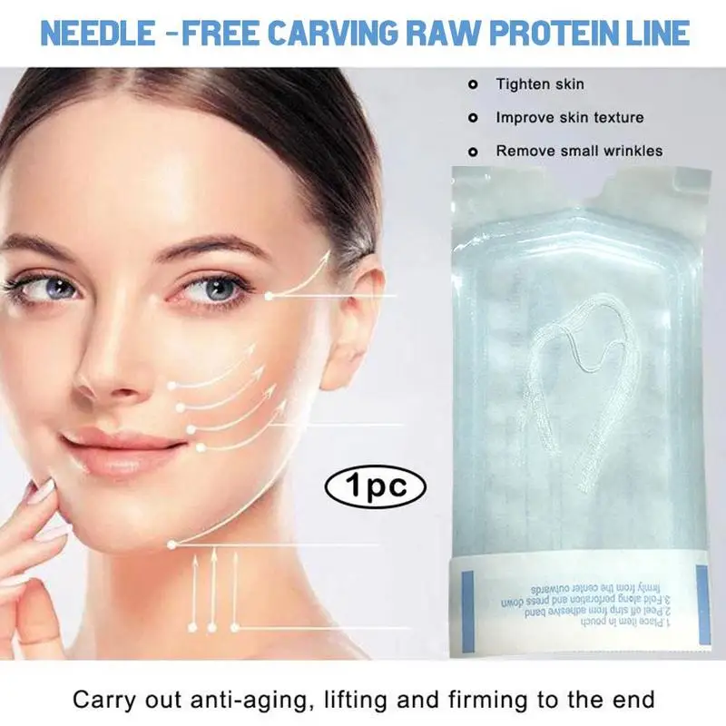 60/120pcs Absorbable No Needle Gold Protein Line Anti-wrinkle Face Filler Lift Firming Collagen Thread Anti-Aging Skin Care