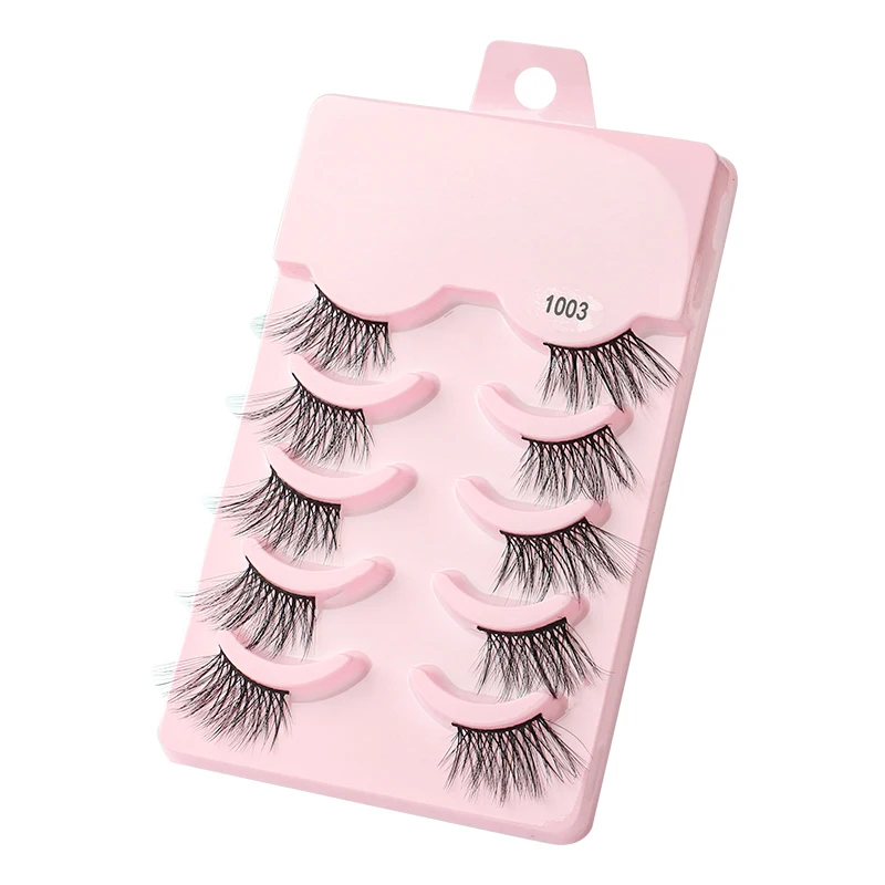 YSDO Half Eyelashes 3/5/10 Half Lashes Soft Natural Cat Eye Lashes Makeup Tool Extension Fluffy Faux Cils maquiagem Half Lashes