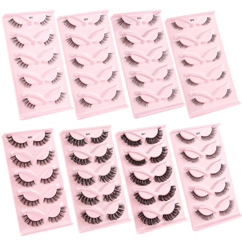 YSDO Half Eyelashes 3/5/10 Half Lashes Soft Natural Cat Eye Lashes Makeup Tool Extension Fluffy Faux Cils maquiagem Half Lashes