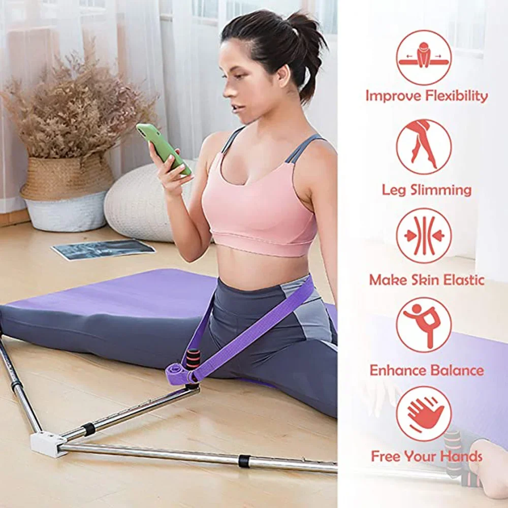 Training Bar Flexibility 3 Leg Yoga Ballet Dance Stretching Adjustable Equipment Stretcher Split