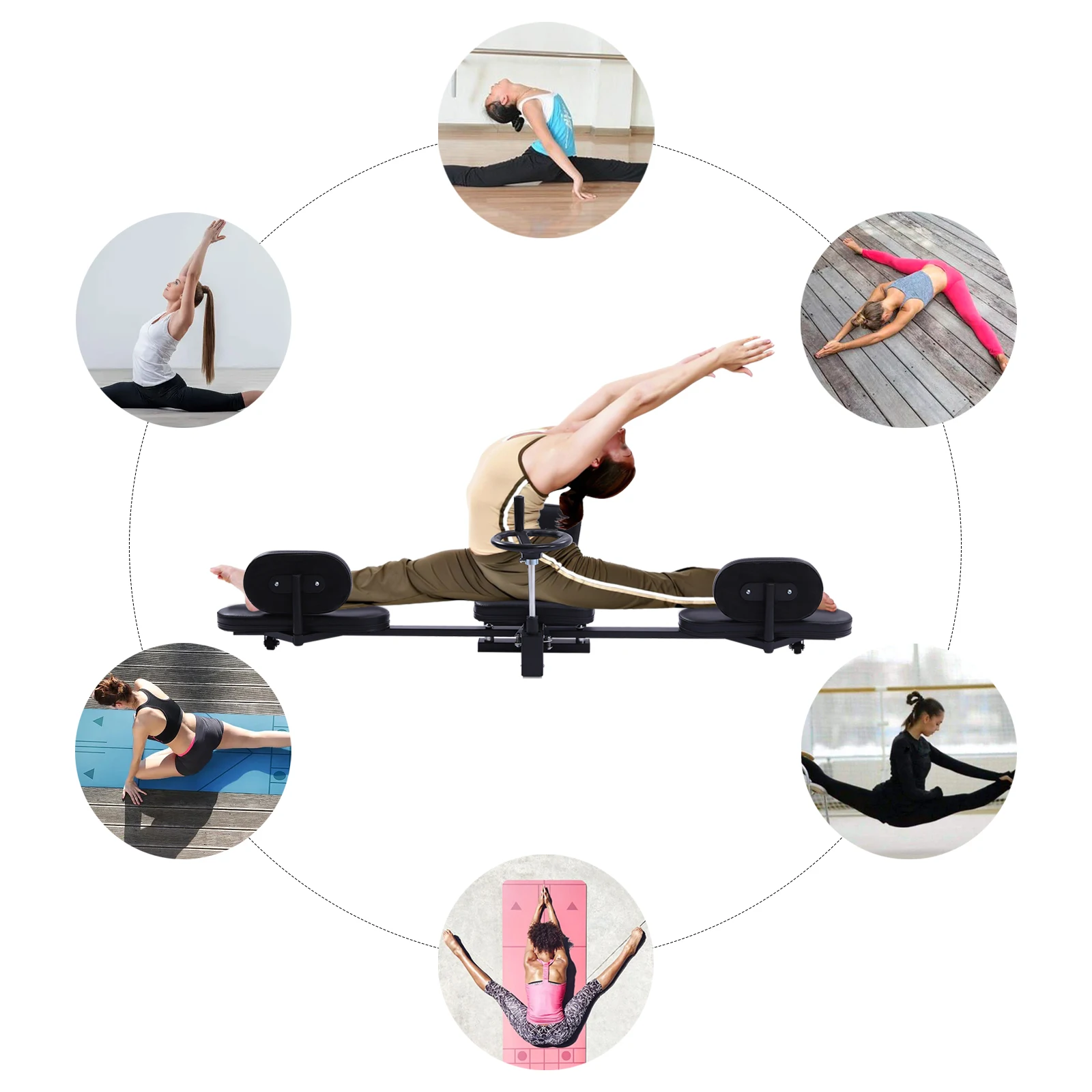 Fitness Leg Thigh Stretcher, Stretching Machine, 3 Bar Leg Stretcher, Adjustable Split Stretching Machine, Flexibility Training