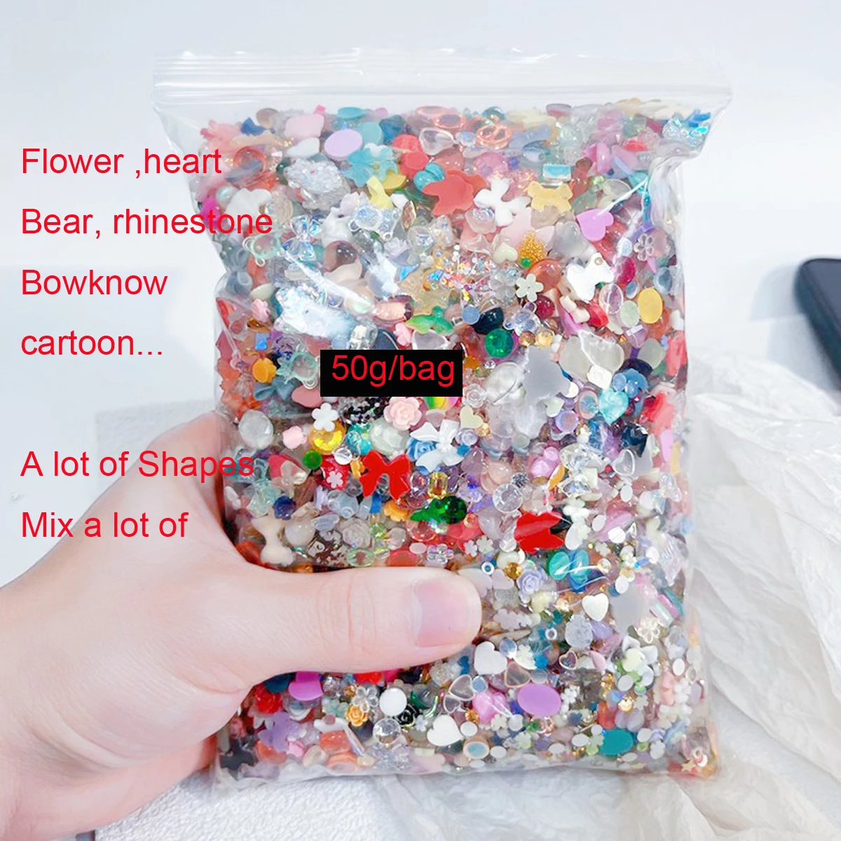 500-600pcs Bow Flower Nail Art Resin Decorations Mix Shapes Nail Charms Press on Manicure Supplies Jewelry Kawaii Accessories *&