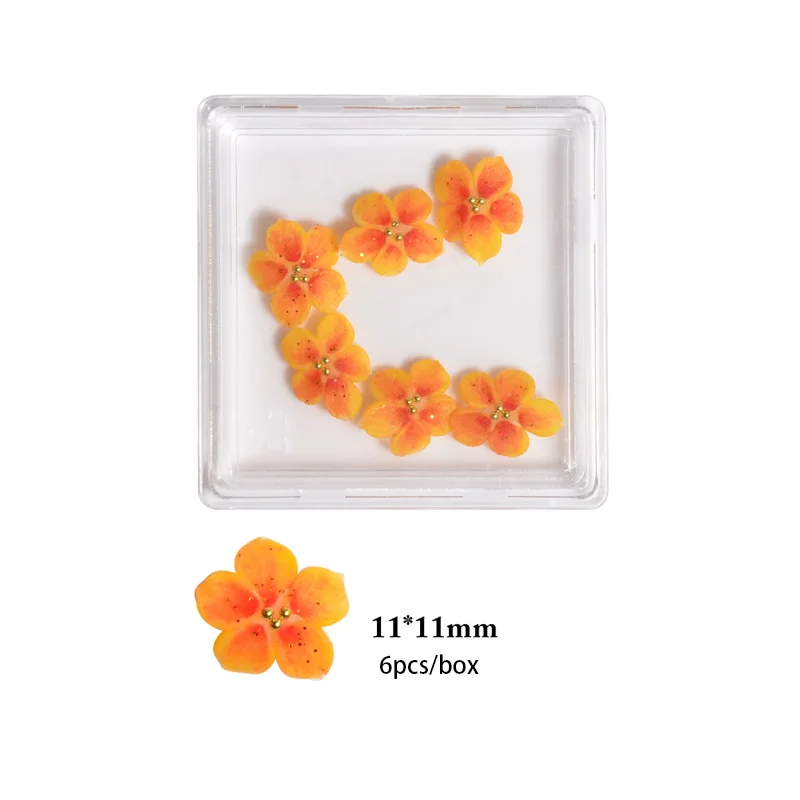 3D Acrylic Flowers Nail pearl Jewelry Handmade Summer Flowers Kawaii Nail Art Charms Manicure DIY Decoration