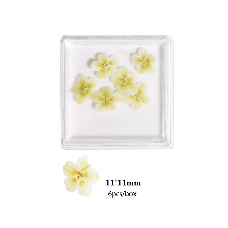 3D Acrylic Flowers Nail pearl Jewelry Handmade Summer Flowers Kawaii Nail Art Charms Manicure DIY Decoration