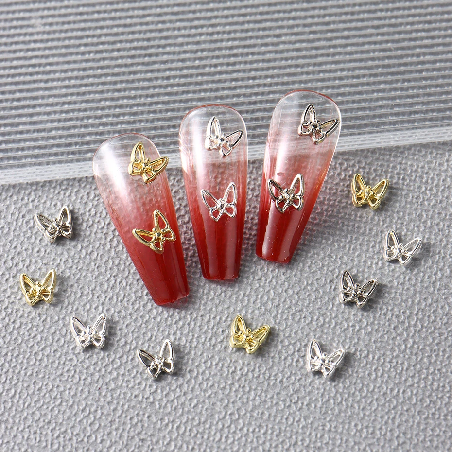 1 Box Kawaii Mini Bow 3D Cute Nail Art Decorations Pink White Butterfly Nails Charms Designs DIY Bowknot Resin Nail Accessories