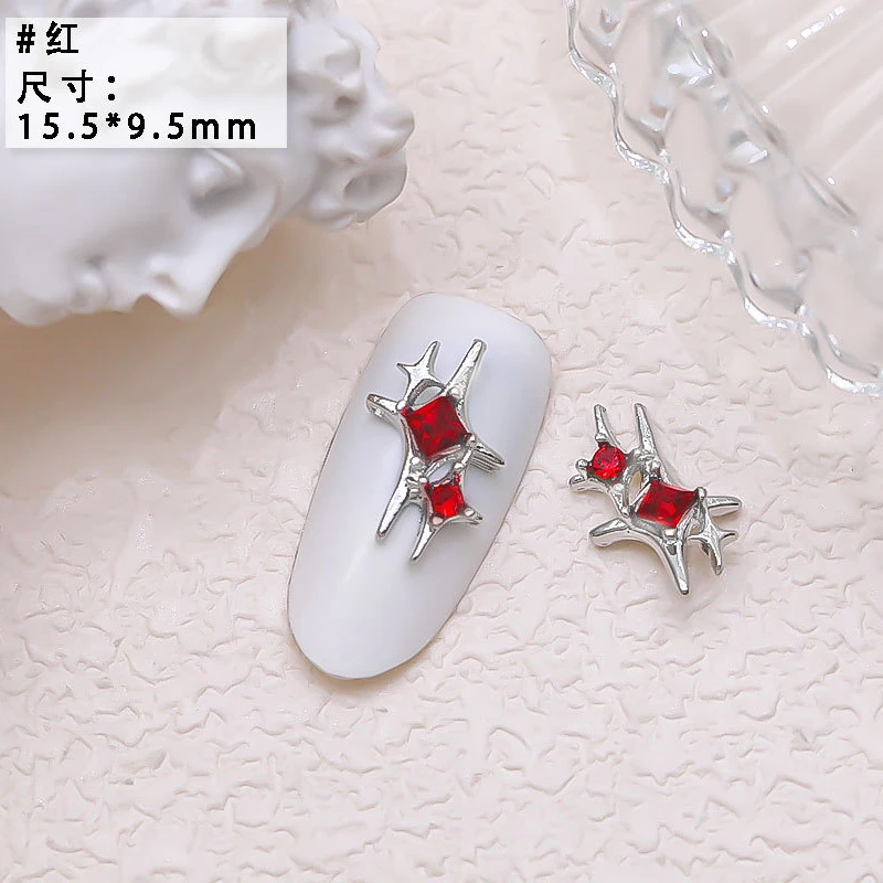 10PCS Luxury Alloy Moon Star Asterism Nail Art Charms Starlight Jewelry Parts Accessories For Manicure Nails Decoration Supplies