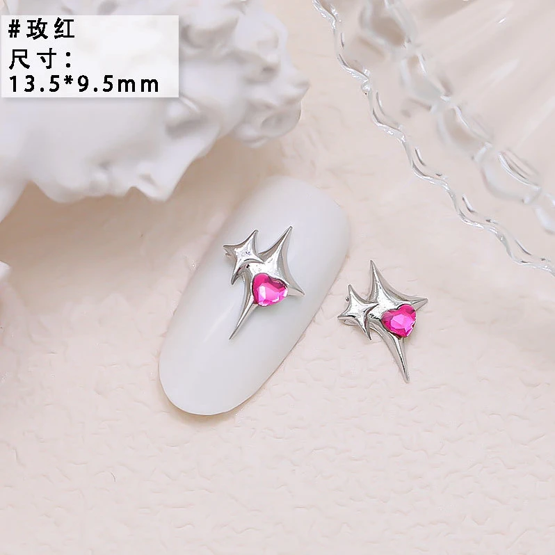 10PCS Luxury Alloy Moon Star Asterism Nail Art Charms Starlight Jewelry Parts Accessories For Manicure Nails Decoration Supplies