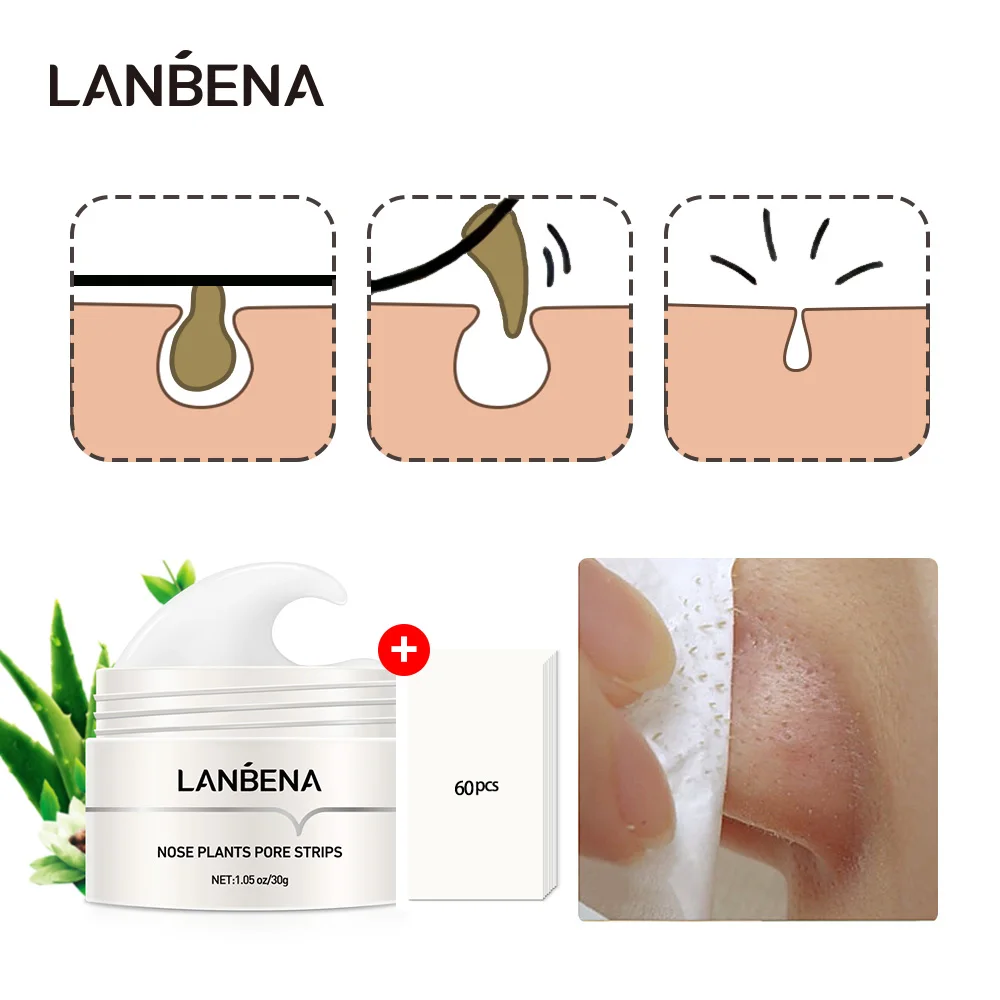 LANBENA New Style Blackhead Remover Nose Mask Pore Strip Black Mask Peeling Black Deep Cleansing Skin Care Beauty Health