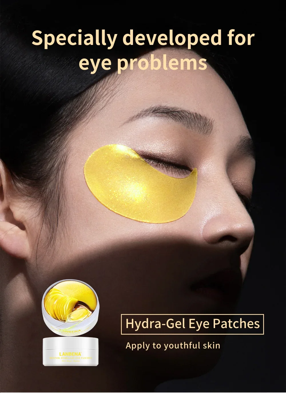 LANBENA Eye Mask Collagen Eye Patch Skin Care Anti Aging Moisturizing Hyaluronic Acid Gel Retinol Remove Dark Circles Eye Bag