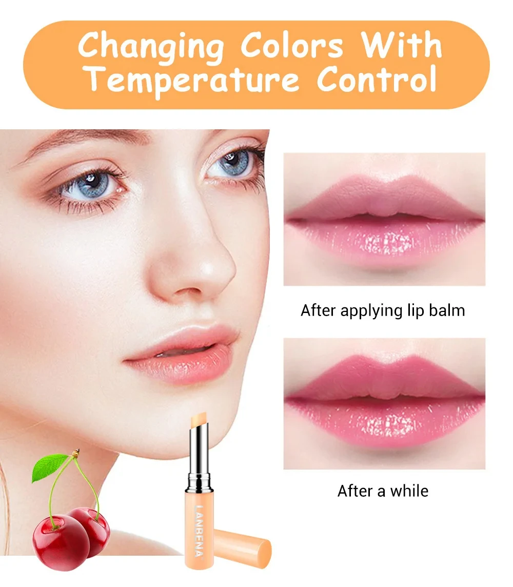 LANBENA Chameleon Lip Balm Long-lasting Moisturizing Sexy Lip Gloss Nourishing Smoothing Lip Lines Plumper Care Daily Makeup