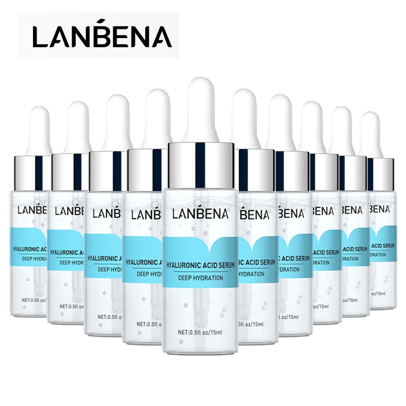 LANBENA Hyaluronic Acid Serum Snail Essence Face Cream Moisturizing Acne Treatment Repair Whitening Anti-Aning Winkles10PCS