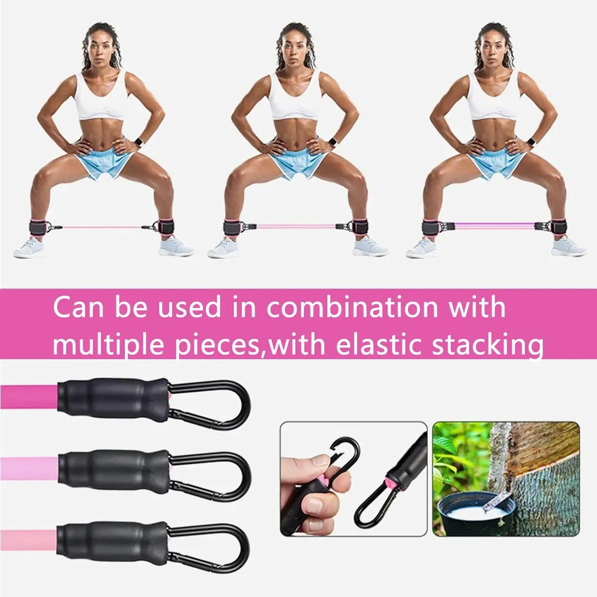 Ankle Strap Resistance Bands Hip Leg Strength Pull Rope Fitness Elastic Training Home Yoga Pilate Crossfit Workout Gym Equipment