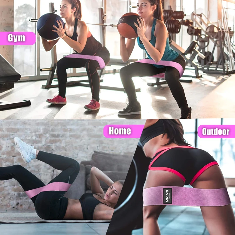 Long Booty Band Hip Circle Loop Resistance Band Workout Exercise for Legs Thigh Glute Butt Squat Non-slip Design