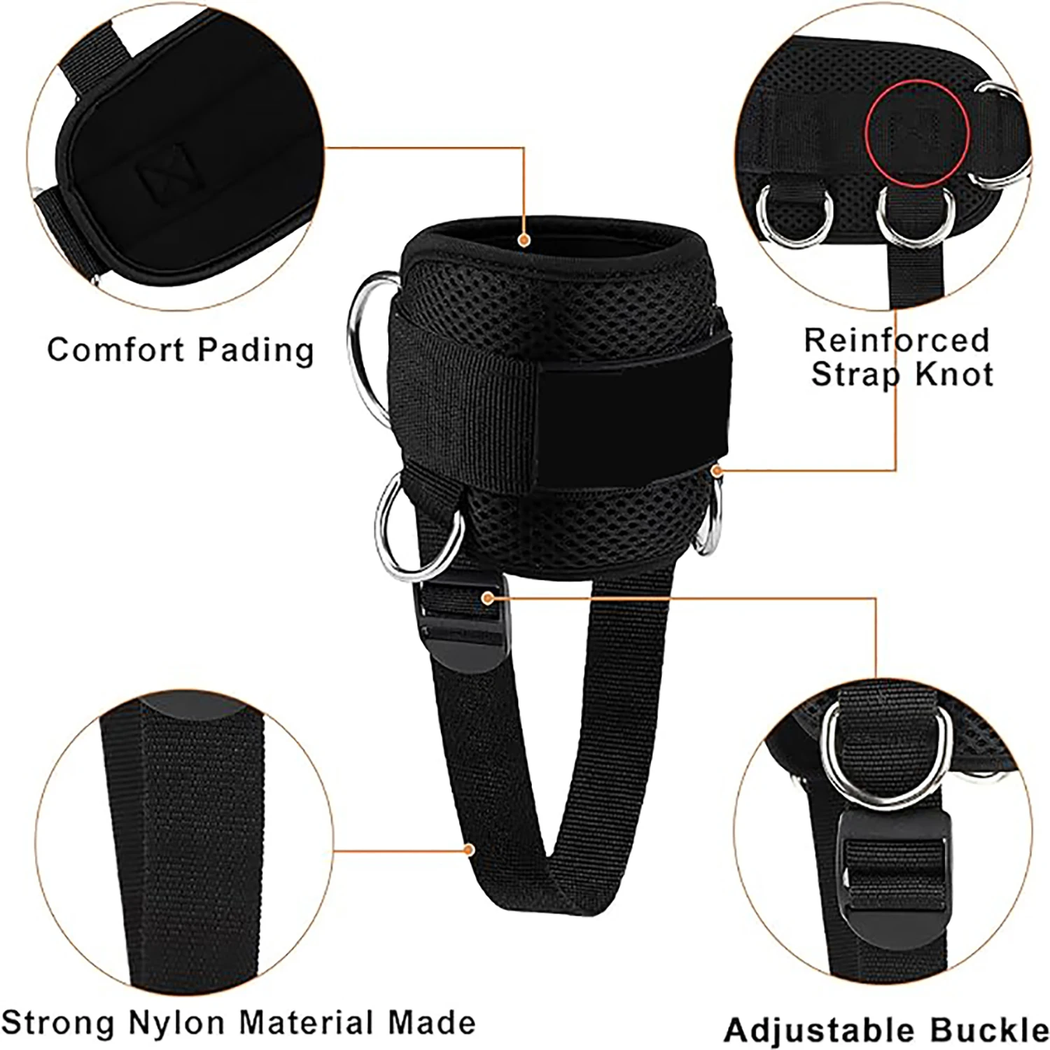 Fitness Ankle Buckle, Leg Training, Hip Training Device, Ankle Loop, Leg Binding Strap, Gantry, Ankle Buckle Training Device