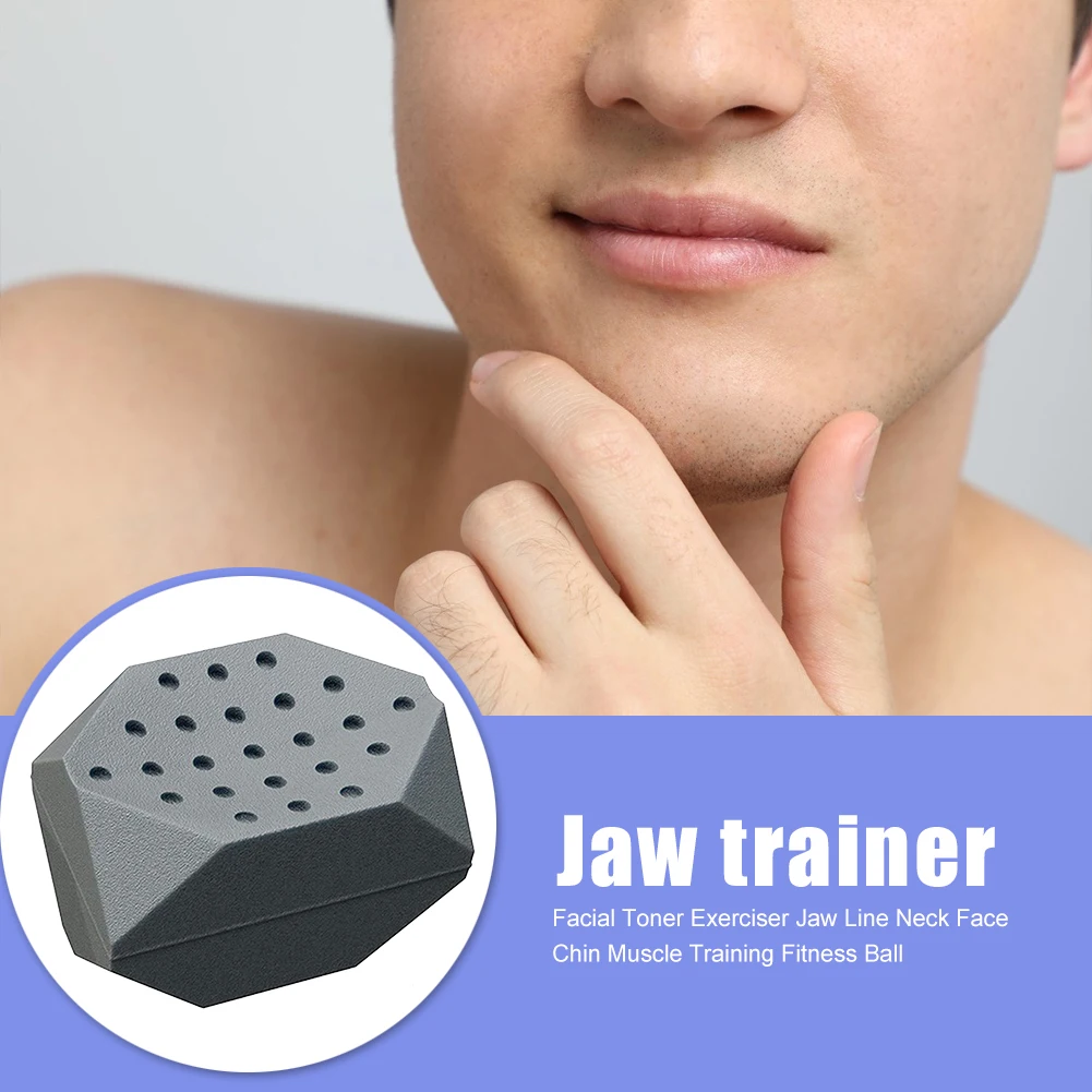 Jaw Exerciser Silicone Facial Muscle Trainer Shaper Exercise Ball Face Shaper Jaw Muscle Exerciser Chew Ball Facial