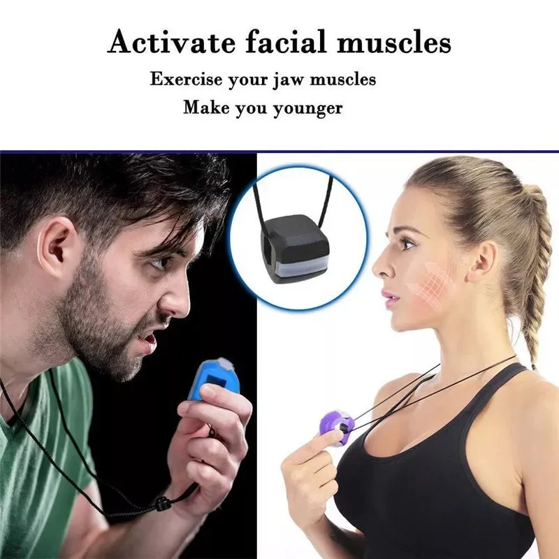 Jaw Trainer Face Masseter Exerciser Facial Neck Toning Ball Mouth Jaw Shaper Jaw Muscle Trainer Double Chin Remover Reducer