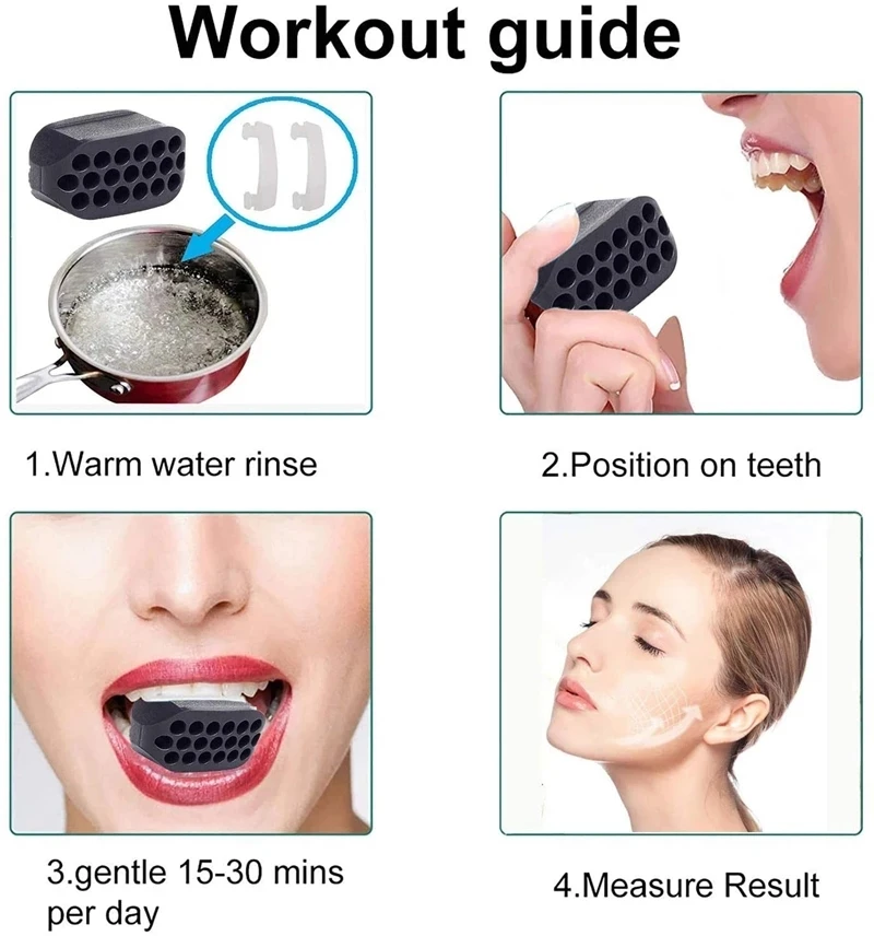 Jaw Trainer Face Masseter Exerciser Facial Neck Toning Ball Mouth Jaw Shaper Jaw Muscle Trainer Double Chin Remover Reducer