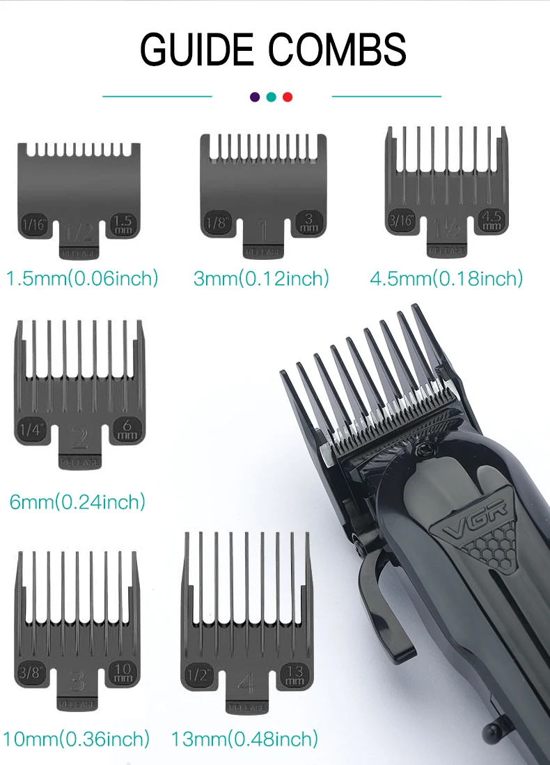 VGR Hair Clipper Professional Hair Cutting Machine Hair Trimmer Adjustable Cordless Rechargeable V 282