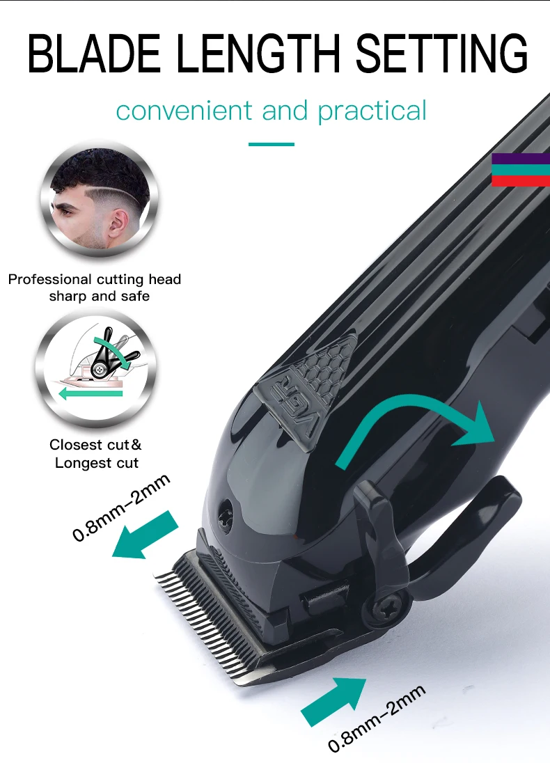 VGR Hair Clipper Professional Hair Cutting Machine Hair Trimmer Adjustable Cordless Rechargeable V 282