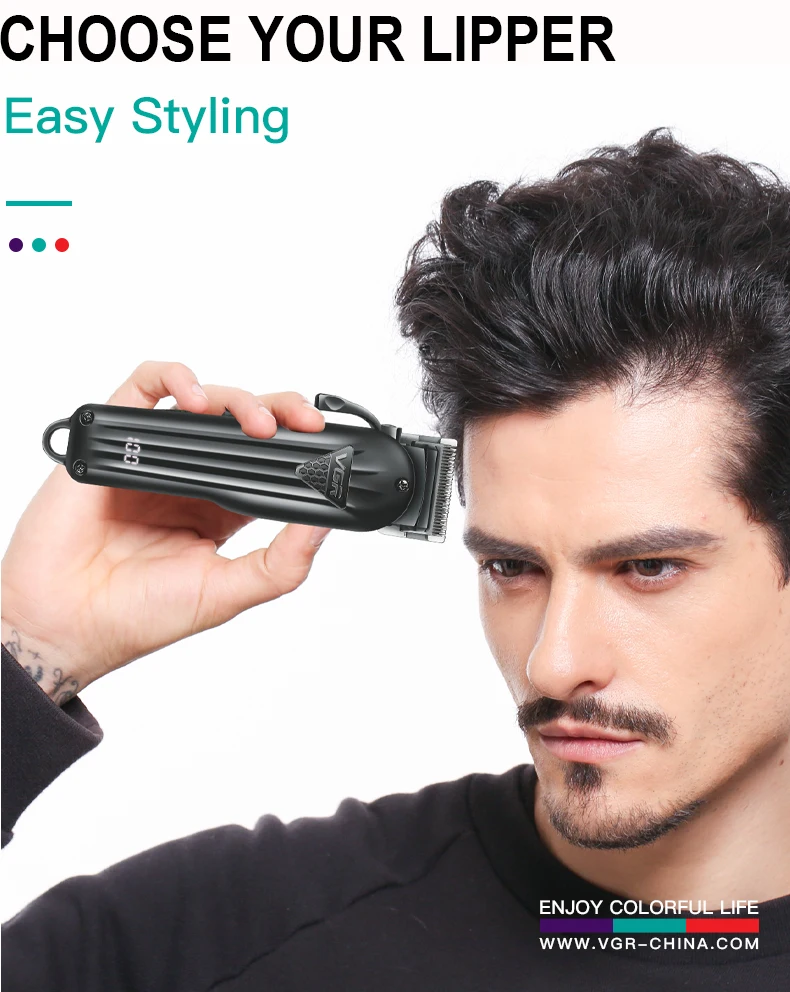 VGR Hair Clipper Professional Hair Cutting Machine Hair Trimmer Adjustable Cordless Rechargeable V 282