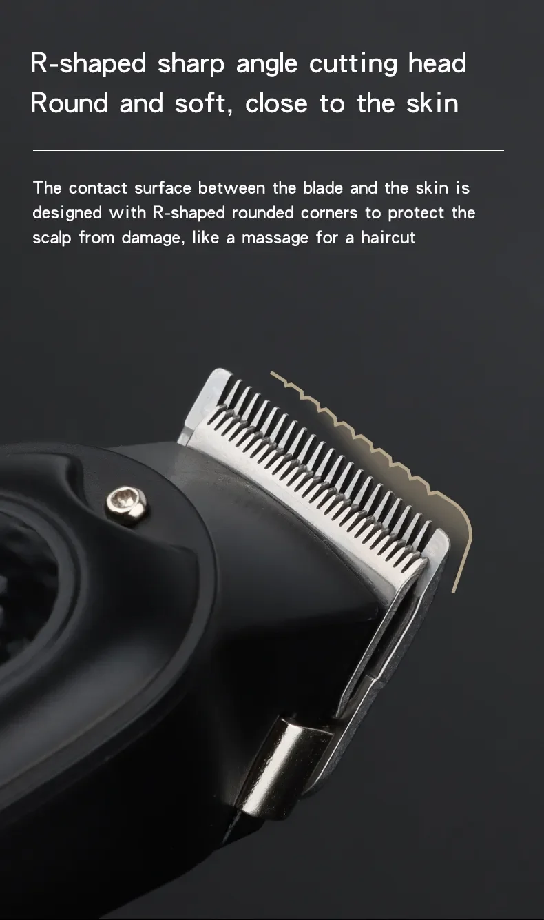 Hiena HYN-212 Electric Hair Clipper UBS Rechargeable Cordless Beard Trimmer Men Powerful Electric Hair Clipper Trimming Tool