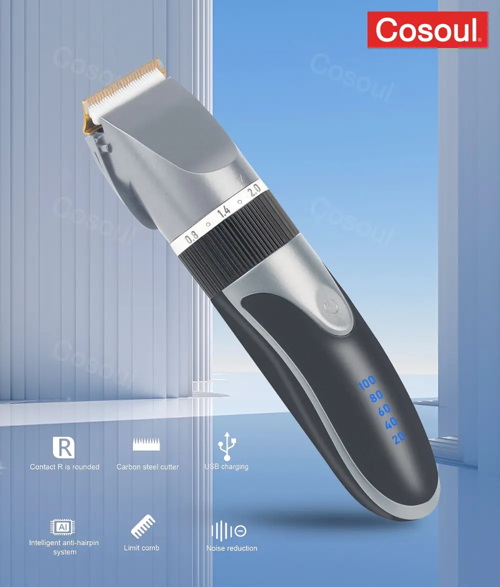 Hair Clipper Electric Barber Hair Trimmers For Men Adults Kids Cordless Rechargeable Hair Cutter Machine Professional