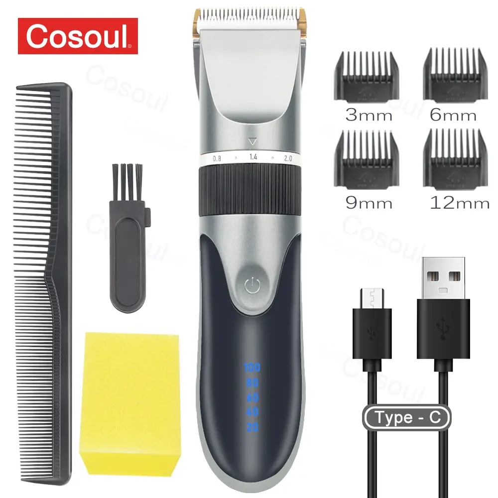 Hair Clipper Electric Barber Hair Trimmers For Men Adults Kids Cordless Rechargeable Hair Cutter Machine Professional