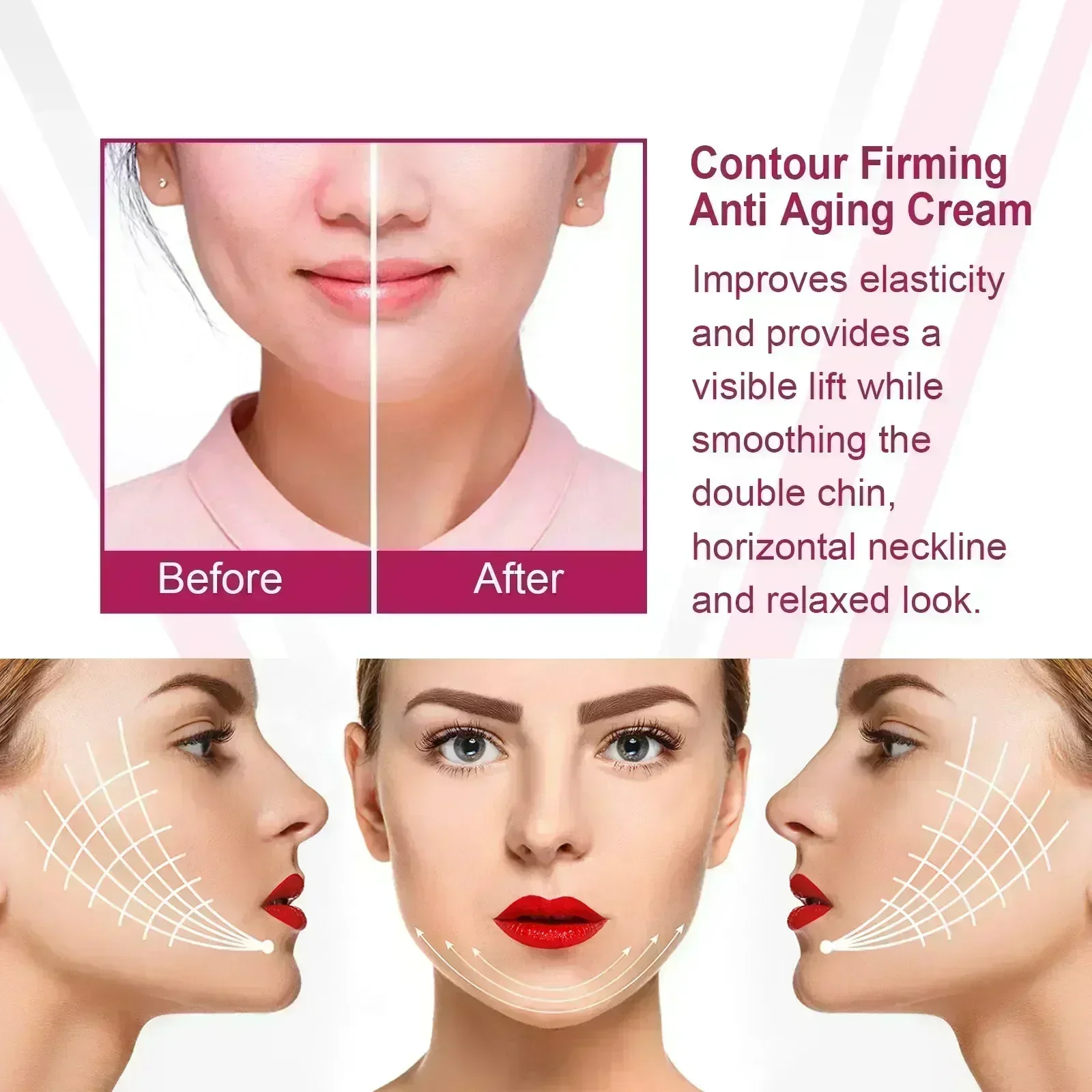 V-Shape Firming Face-lift Cream Removal Masseter Muscle Double Chin Face Fat Burning Anti-aging Products