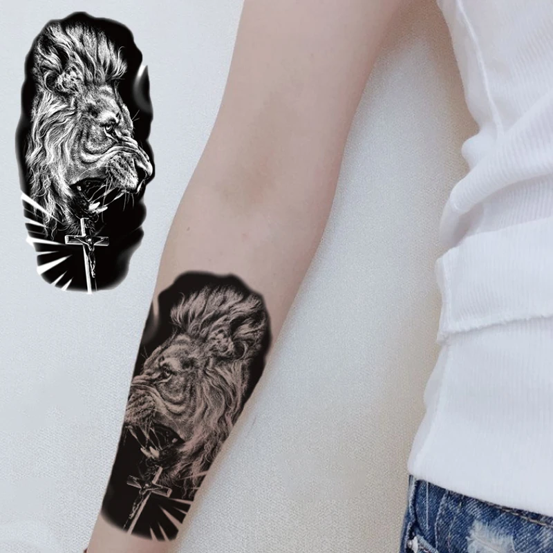 Waterproof Tattoo Stickers Body Small Arm Tattoo Stickers Animal Totem Men And Women Universal Tattoo Stickers Gift Decoration