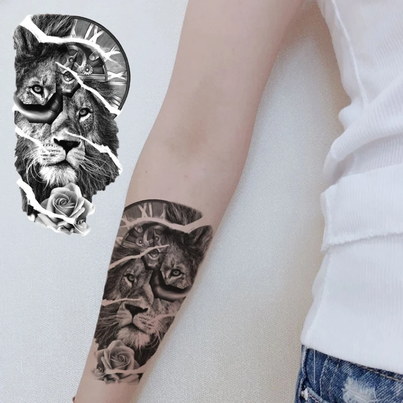 Waterproof Tattoo Stickers Body Small Arm Tattoo Stickers Animal Totem Men And Women Universal Tattoo Stickers Gift Decoration