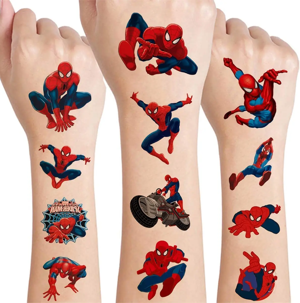 4Pcs/set Disney Avengers Tattoo Stickers Waterproof Original Princess Sofia Sticker Birthday Party Supplies Decoration Kids Gift