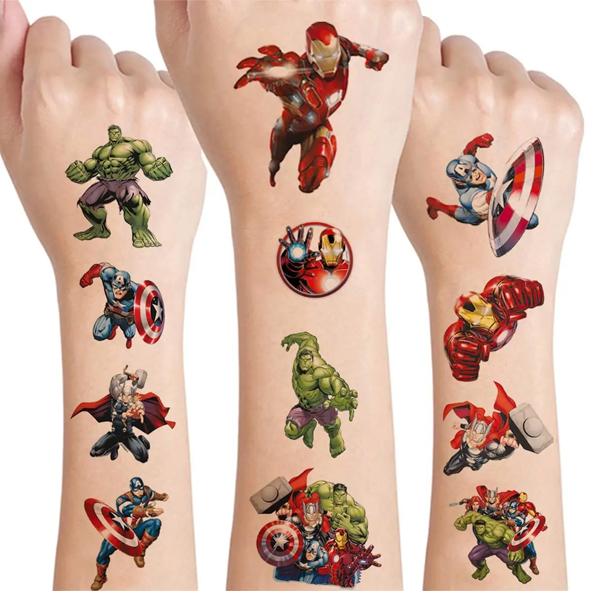 4Pcs/set Disney Avengers Tattoo Stickers Waterproof Original Princess Sofia Sticker Birthday Party Supplies Decoration Kids Gift