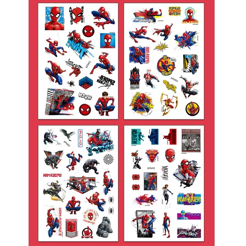 4Pcs/set Disney Avengers Tattoo Stickers Waterproof Original Princess Sofia Sticker Birthday Party Supplies Decoration Kids Gift