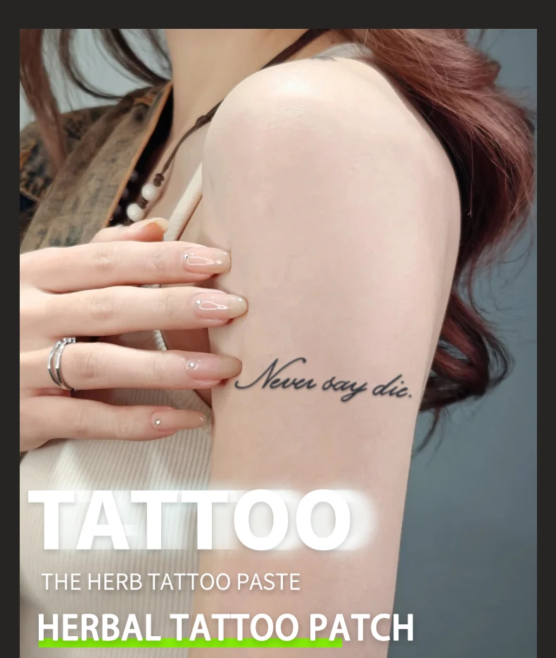 Sentence pattern, lasting 1-2 weeks waterproof, temporary tattoo stickers, realistic semi-permanent fake tattoos for the arms